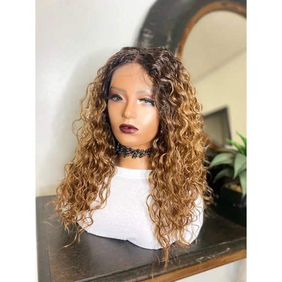ISLA WATER WAVE HD 360 T PART CARMEL OMBRÉ LACE FRONT WIG